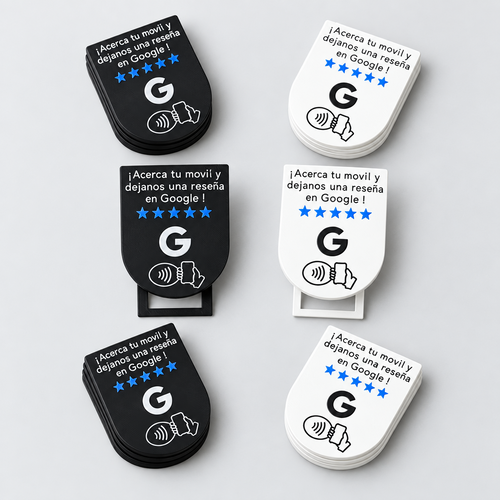 Tarjetas NFC para reseñas de Google · Fabricación propia
